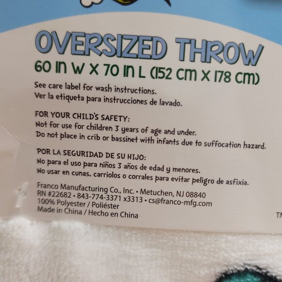 Dr. Seuss The Grinch Oversized Throw Blanket 60" X 70" Christmas Lights Holiday - Picture 7 of 11